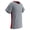 Silver, Scarlet, White, variant on CHAMPRO Header Lightweight Soccer Jersey, Adult Small, Silver, Scarlet Highlights, White Trim