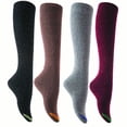 thumbnail image 2 of Women's 4 Pairs Soft Comfortable Durable & Truly Beautiful Knee High Cotton Boot Socks HR158212 Size 6-94 Random Color, 2 of 9