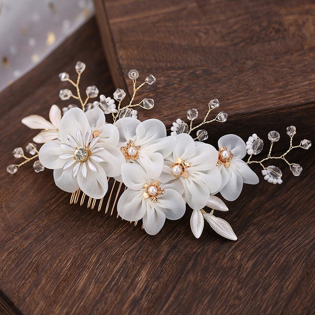 Peineta de flores, peineta para boda, exquisita peineta para boda, peinetas laterales para el cabello, compactas y livianas