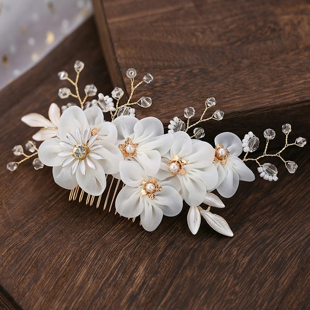 Peineta de flores, peineta para boda, exquisita peineta para boda, peinetas laterales para el cabello, compactas y livianas