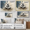 thumbnail image 4 of Designart "Abstract Art For Yoga Meditation In Blue And White" Yoga Floater Framed Wall Art Prints, 4 of 5