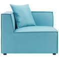 thumbnail image 6 of Sofa Corner Chair, Fabric, Blue, Modern Contemporary Urban Design, Outdoor Patio Balcony Cafe Bistro Garden Furniture Hotel Hospitality, 6 of 7