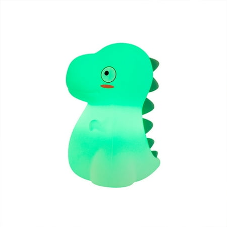 

Lovely Cartoon Silicone Night Lamp Home Decor Bedroom Night Lamp for Children Kids Bedroom Green Charging Pat Model