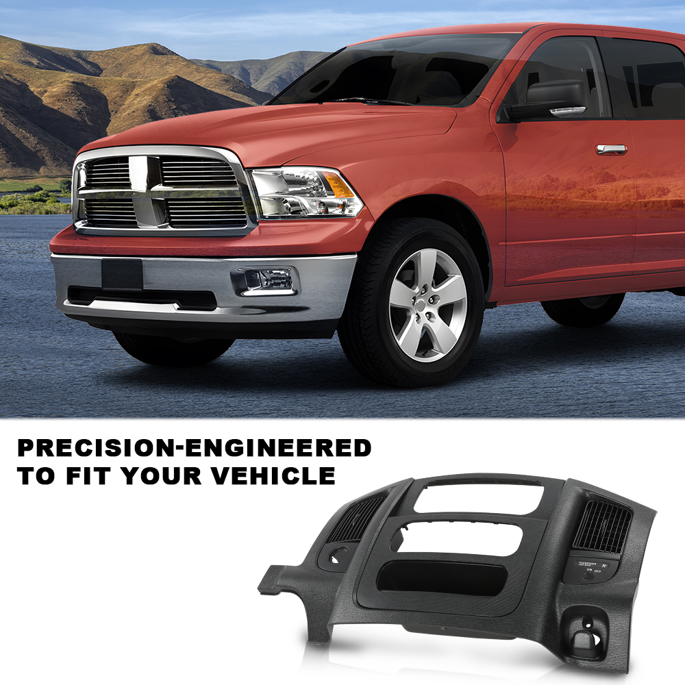Ds-auto-parts Center Dash Radio Trim & Air Vent Bezel For 2002-2005 Dodge Ram (Beige/Black)
