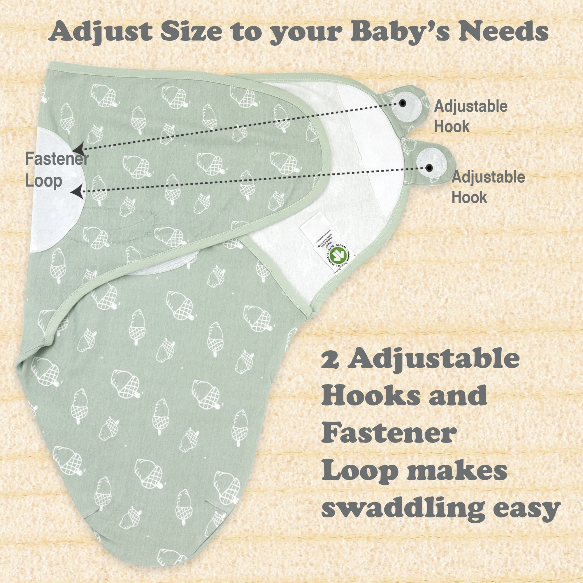 Bublo Baby Swaddles for Newborns 0–3 Months, Organic Cotton Baby Swaddle Blanket, Infant Swaddle Sack, Baby Swaddles 0–3 Months, Newborn Sleep Sacks, Baby Blanket Sleep Sack for Baby Boys & Girls