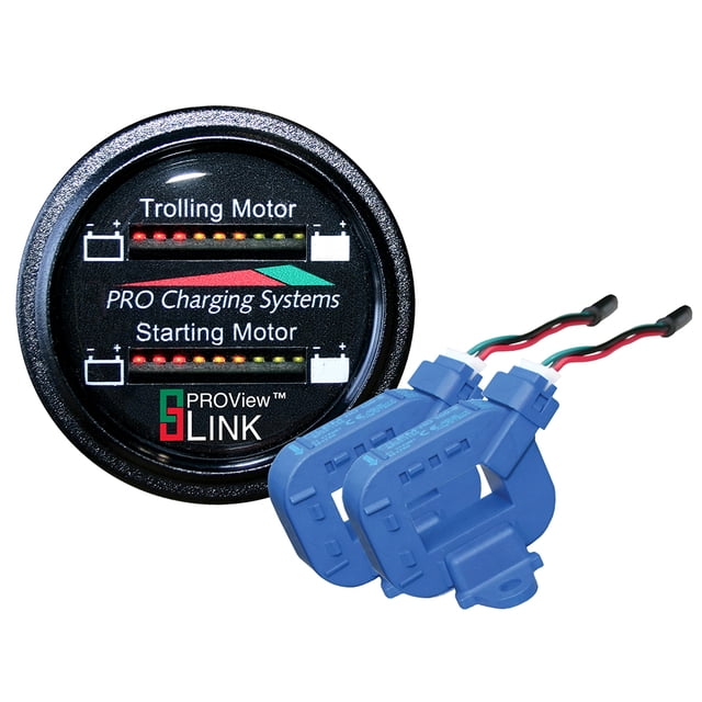 Dual Pro BFGDUALLITH Dual Pro Lithium Battery Gauge - Dual - Round Display w/2 Current Transducers