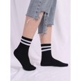 thumbnail image 3 of Vitoria Brayner 2pairs Sporty College Stripe & Letter Pattern Mid-Calf Socks, 3 of 4