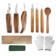 thumbnail image 4 of RV Kit de herramientas de cincel de madera, 15 piezas de herramientas de tallado DIY con guantes resistentes a cortes, cuchillo de talla para escultor, carpintero, aficionado, adultos Sailing Electrónica, 4 of 5