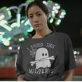 thumbnail image 3 of I Found This Humerus (Humorous) Bone T-shirt | Halloween Skeleton Related, Boo Ghost Scary Vibes | 3 Colors - Unisex, 3 of 9