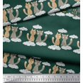 thumbnail image 3 of Soimoi Viscose Chiffon Fabric Floral,Clouds & Cat Kids Decor Fabric Printed Yard 42 Inch Wide, 3 of 3