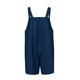 thumbnail image 3 of Mamelucos Cortos Pantalones cortos para mujer Mamelucos Pantalones cortos sueltos de algodón con bolsillo informal Monos (Azul marino XL) Ygjytge para Mujer Azul marino T L, 3 of 8