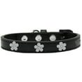 thumbnail image 4 of Dog, Puppy  Pet Widget Fashion Collar, "Silver Flower", 4 of 10