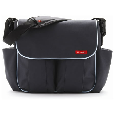Skip Hop Dash Deluxe Diaper Bag - Charcoal with Blue