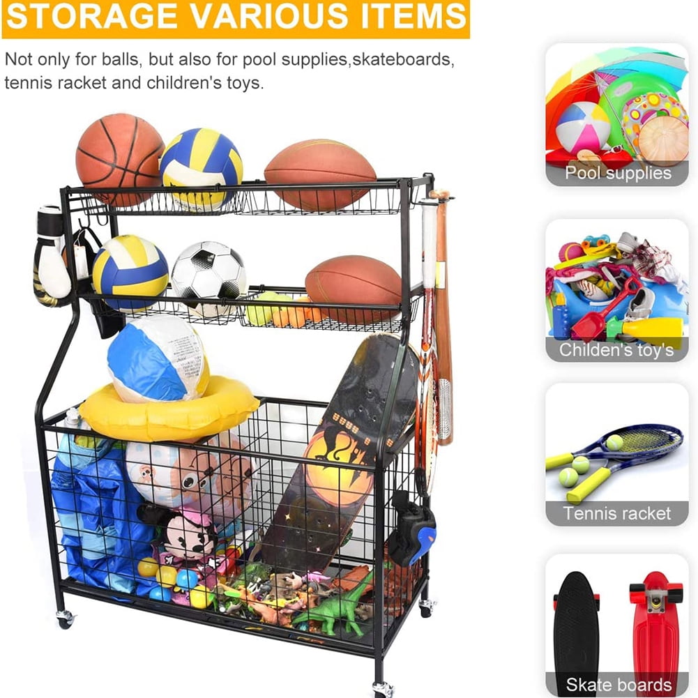 Kadyn Sports Equipment Organizer, Ball Storage Rack for Sports Ball Kadyn Sports Equipment Organizer, Ball Storage Rack for Sports Ball