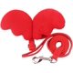 thumbnail image 1 of Adjustable Kitten Harness and Leash - Angel Wings Cat Leash (Red,XS), 1 of 5