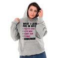 thumbnail image 4 of What I Look In Guys Doberman Dog Lady Hoodie Sweatshirt Women Brisco Brands S, 4 of 6