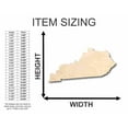 thumbnail image 2 of Unfinished Wood Kentucky Shape - State - Craft - up to 46" DIY 8" / 1/8", 2 of 3