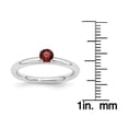 thumbnail image 3 of Stackable Expressions Sterling Silver Rhodium-plated Garnet Ring, 3 of 6