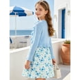 thumbnail image 4 of Aideaone Little Girls Sleeveless Dress with Ruffle Cardigan 2 Piece Set Butterfly Print 5 to 12, 4 of 6