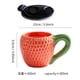 thumbnail image 1 of Taza de cerámica con forma de fresa, 300 ml, con tapa para bebidas calientes, 1 of 1