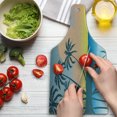 thumbnail image 3 of Bird Cutting Board, Tropical Island Setting Sun Exotic Bird Small Island and Ocean Soft Color Palette, Decorative Tempered Glass Cutting and Serving Board, Wine Bottle Shape, Multicolor, by Ambesonne, 3 of 5