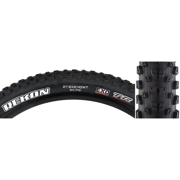 Maxxis Rekon Tire - 27.5 x 2.4, Tubeless, Folding, Black, Dual Compound, EXO, Wide Trail