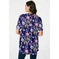 thumbnail image 2 of Roaman's Women's Plus Size Angelina Tunic Top – Short Sleeve, Flowy Fit, Everyday Comfort, 2 of 5