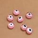 thumbnail image 5 of EeaseMX 100 cuentas de plástico con forma de ojo para espaciar colgantes, accesorios para hacer joyas, pulseras y manualidades (rosa claro), 5 of 7