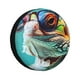 thumbnail image 1 of Fotbe Stylish Sunglasses Iguana Funda de Llanta de Repuesto con Estampado, Engrosada, Ajuste Universal para Jeep, Remolque, RV, SUV, Camión-16 inch, 1 of 6