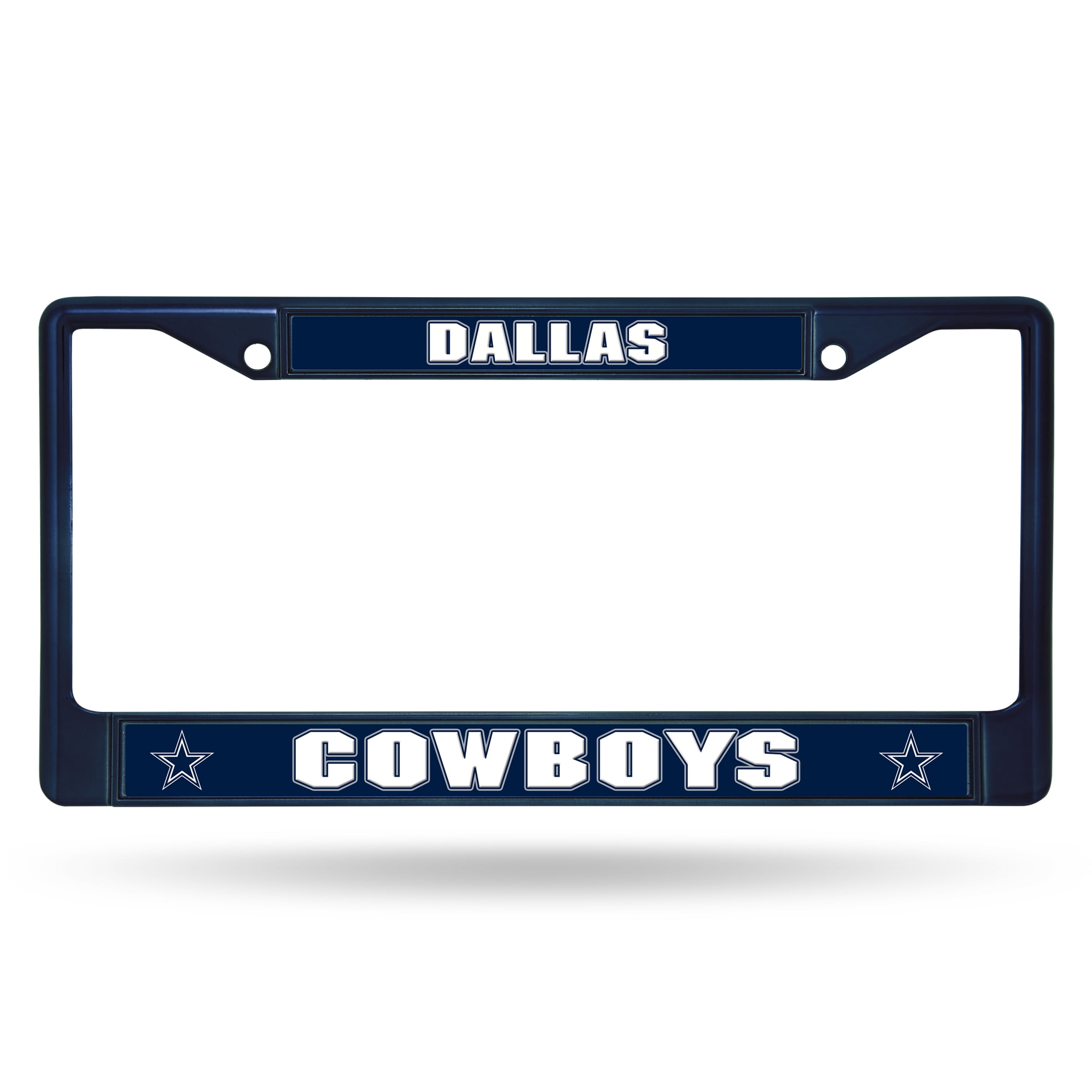 Dallas NFL Cowboys Navy Blue Painted Chrome Metal License