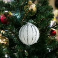 thumbnail image 6 of qjidjing White Christmas Ball Ornaments Large Foam Christmas Tree Decorations, Clear Plastic Glitter Hanging Balls for Xmas Holiday Party Home Decor, 6 of 6
