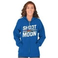 thumbnail image 4 of Shoot for the Moon Space Rocketship Zip Up Hoodie Men's Women's Brisco Brands S, 4 of 6