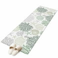 thumbnail image 2 of Sage Green Grey Coastal 2x6 Kitchen Runner Rug, Summer Beach Coral Shell Ocean Non-Skid Rubber Backing Large Rectangle Rugs - Living Room Bedroom Home Office, Indoor Floor Mat Carpets Washable Rug, 2 of 9
