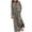 Gray #1, variant on pstuiky Dresses for Women, Women Summer Print Dress Slit Long Dress Long Sleeve V-Neck Dress Mid-Calf Dress Leisure Pink XXL