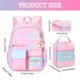 thumbnail image 2 of Backpacks for Girls, 3PCS Girls Backpack with Lunch Box Pencil Set, Lightweight Bookbag for Kids, Teens, Elementary Middle High College School Student, 2 of 2