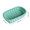 thumbnail image 2 of Plastic Woven Storage Baskets, Small Pantry Baskets for Organizing, Imitation Rattan Woven Basket Organizer Basket Bins for Shelves, Organizer and Storage for Bathroom, Bedrooms, Kitchens, Green, 2 of 6