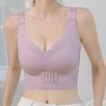 thumbnail image 5 of Front Closure Full Coverage Wireless Bra for Women, Thin Fixed Cup Seamless Bra with Adjustable Straps, Smooth Daily, 5 of 9
