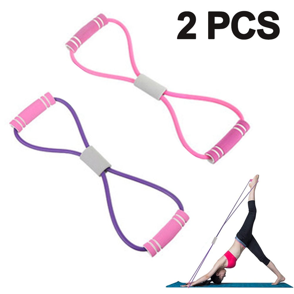 Home Gym Toner Yoga Resistance Bands Expander Stretch Rope 8 Shaped ...