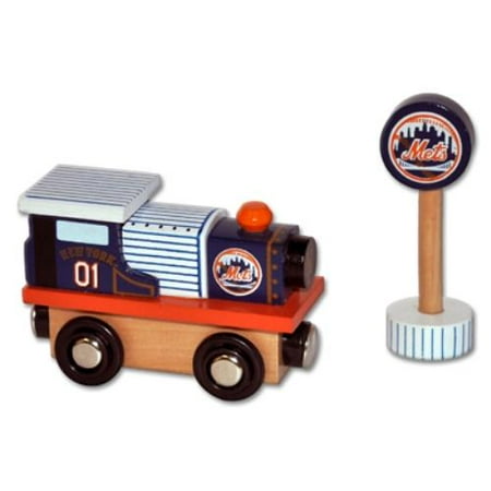 All Star Express MLB Wood Train - Train Engine - New York Mets New York Mets PPWBBNYMTE