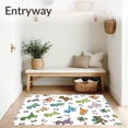thumbnail image 3 of ODIKA 2'x3' Machine Washable Non-Slip Area Rug, Extinct Beasts Lettered Surface Decoration With Wildlife Illustrations High Traffic Rug, Green, 698006, 3 of 7