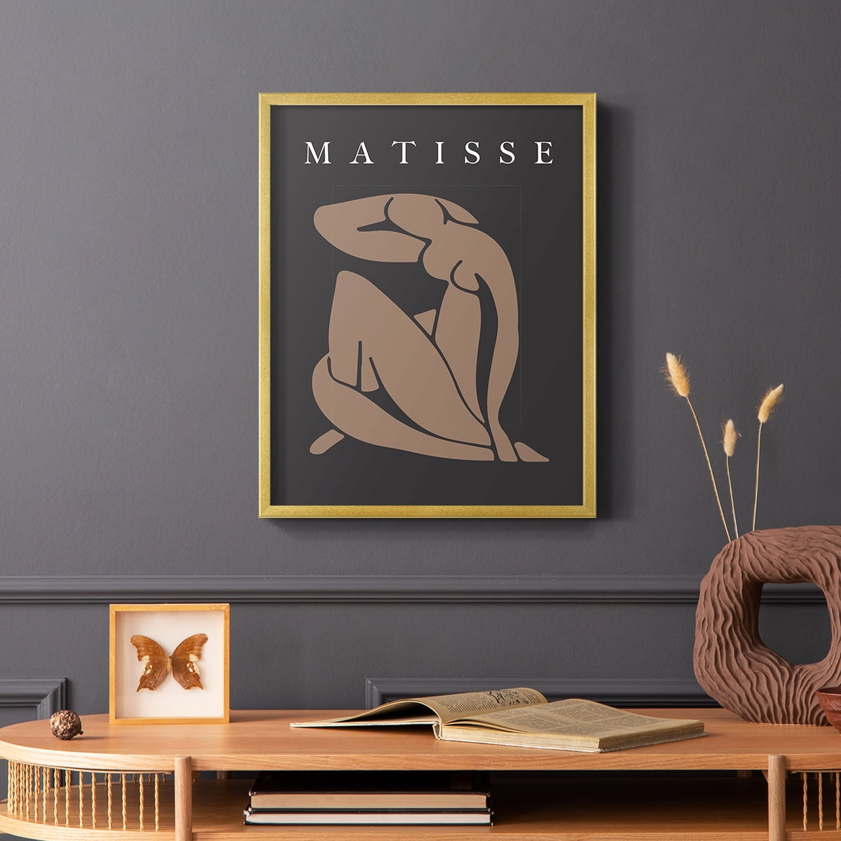 Matisse CCCLXXVII in Gold Solid Wood 8 x 10 Framed Print