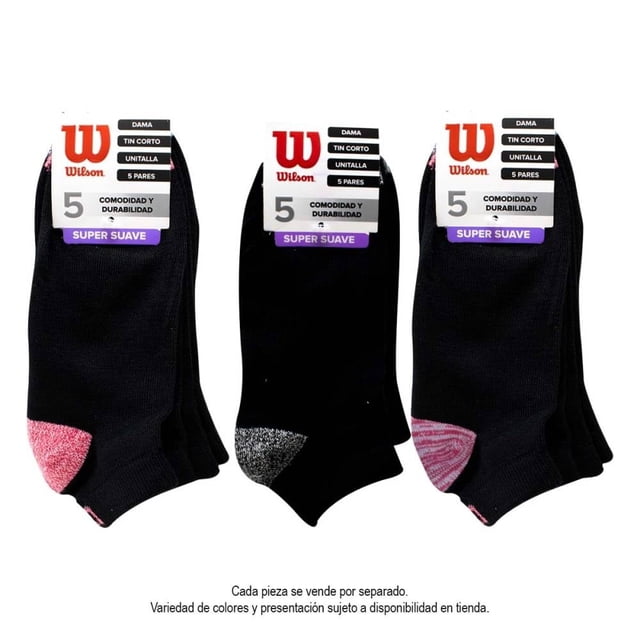Tin Wilson para Mujer, 5 Pares Negro Unitalla