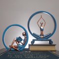 thumbnail image 3 of Figura decorativa de chica de Yoga, estatua de mujer recortada, anillo de resina de belleza para mesa de porche, 1 pieza, 3 of 5