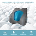 thumbnail image 6 of Skechers Lumbar Support Pillow, Gel Infused Memory Foam Back Support Cushion for Car Seat, Cooling Breathable Lumbar Cushion, Non-Slip Driving Back Support for Car Truck Office Chair, Gray, 6 of 10