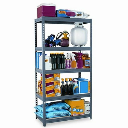 Edsal Industrial Steel Shelving, 5 Shelves, 36w x 18d x 72h, Gray