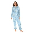 thumbnail image 2 of FORMRS Onesies Pajama for Adults Unisex Hoodie Winter Jumpsuit One Piece Sleepwear, Sizes S-2XL, Blue Snowflake, 2 of 7