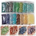 thumbnail image 2 of Grava de piedra natural de colores de 3 a 5 mm, sin orificios, para curación de reiki, espécimen de piedra pulida, decoración para el hogar y el acuario, 2 of 4