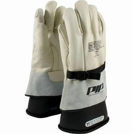 PIP Industries B676491 Top Grain Cowhide Leather Protector for Novax Reinforced Gloves, Brown - Size 11