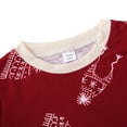 thumbnail image 6 of BULLPIANO Matching Family Pajamas Sets Christmas PJ's with and Printed Long Sleeve Tee and Bottom Loungewear, 6 of 8