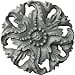 thumbnail image 2 of Ekena Millwork ROS03X03MO 3,12 In. OD X.62 In. P Architectural Monique Rosette, 2 of 4